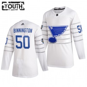 St. Louis Blues Jordan Binnington 50 Wit Adidas 2020 NHL All-Star Authentic Shirt - Kinderen